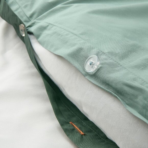 IKEA STRANDTALL King Duvet Cover Set with Pillowcase Gray Green 005.009.03 - Picture 3 of 5